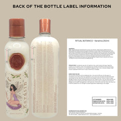 Skin Revolution Ritual Botanico ingredients pour captures 12 natural oils nourishing strands.