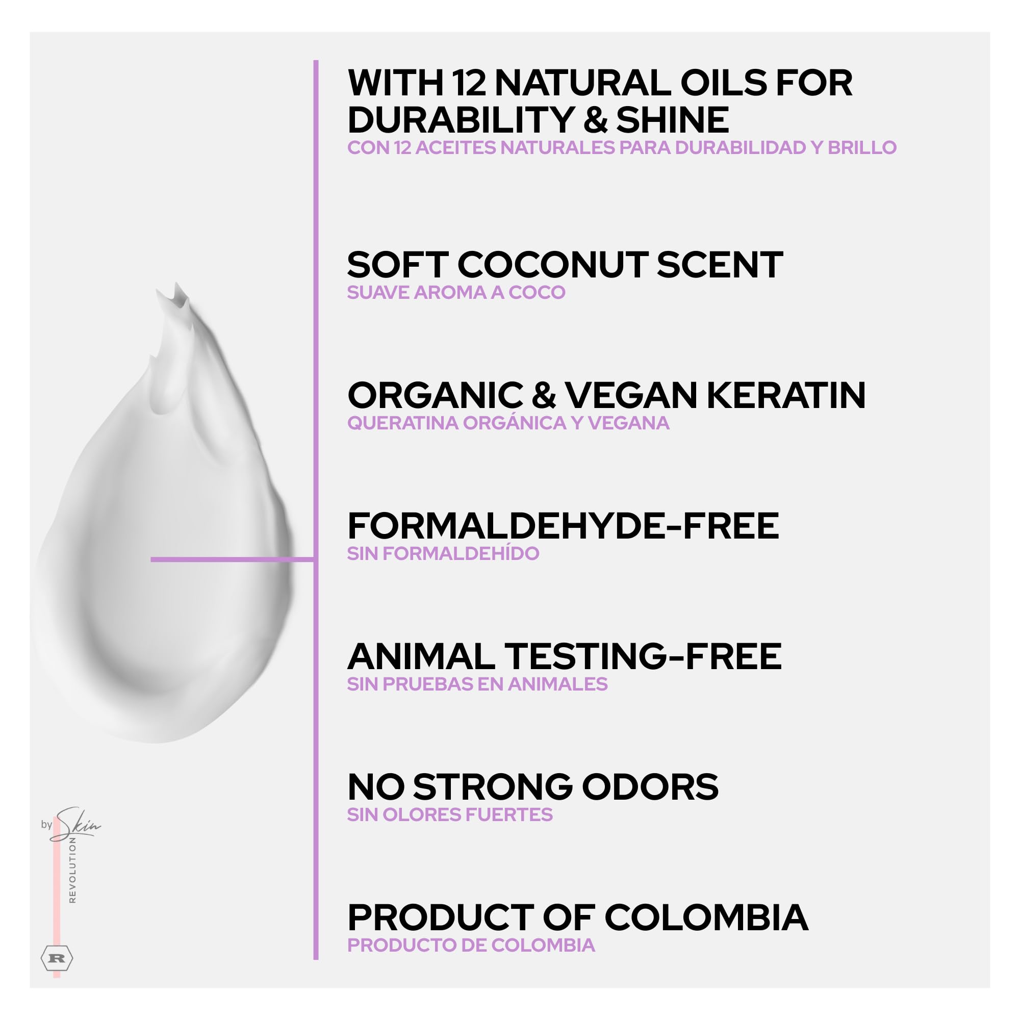 Skin Revolution Ritual Botanico keratin application shows safe, formaldehyde-free straightening in action.