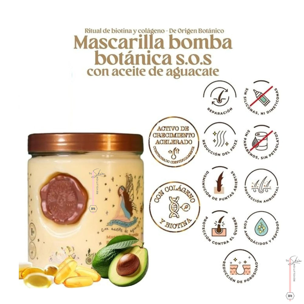 Skin Revolution Ritual Botanico Keratin Organic avocado treatment provides deep hydration for soft, manageable hair