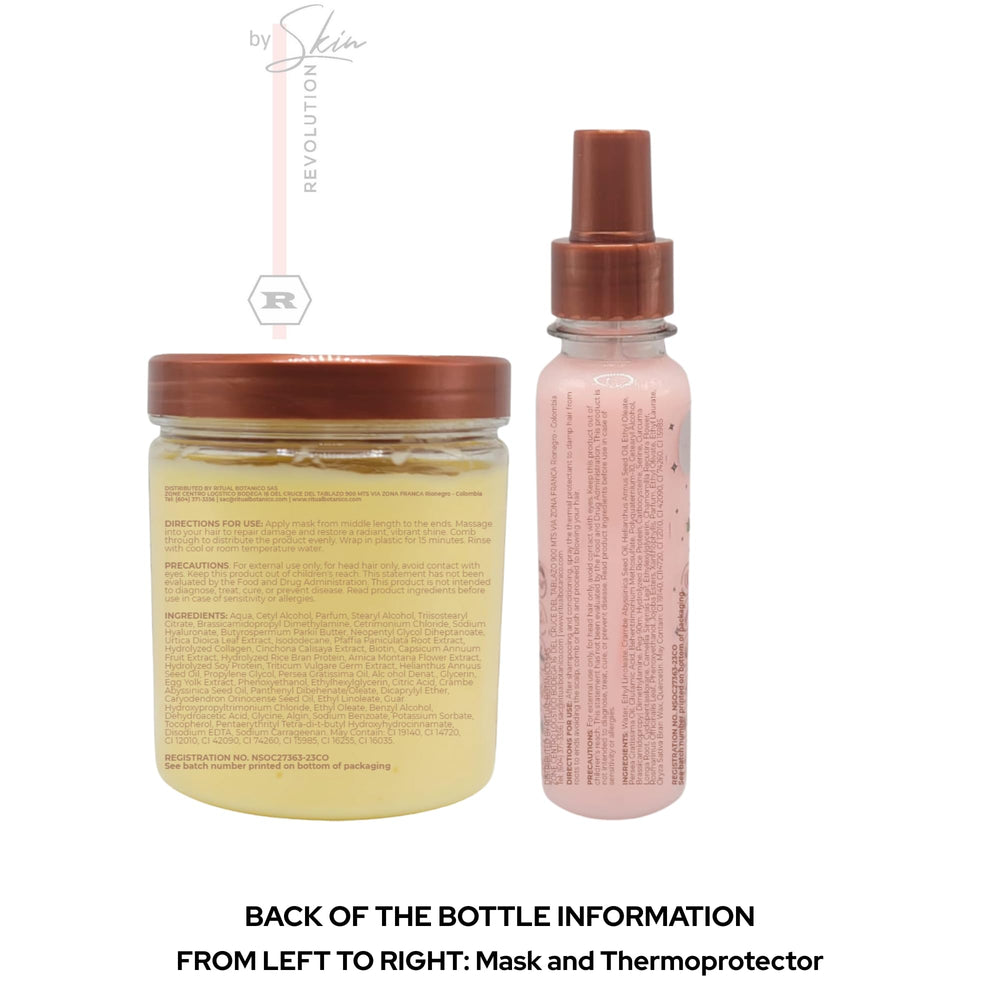 Skin Revolution Ritual Botanico keratin treatment application scene shows smooth results.