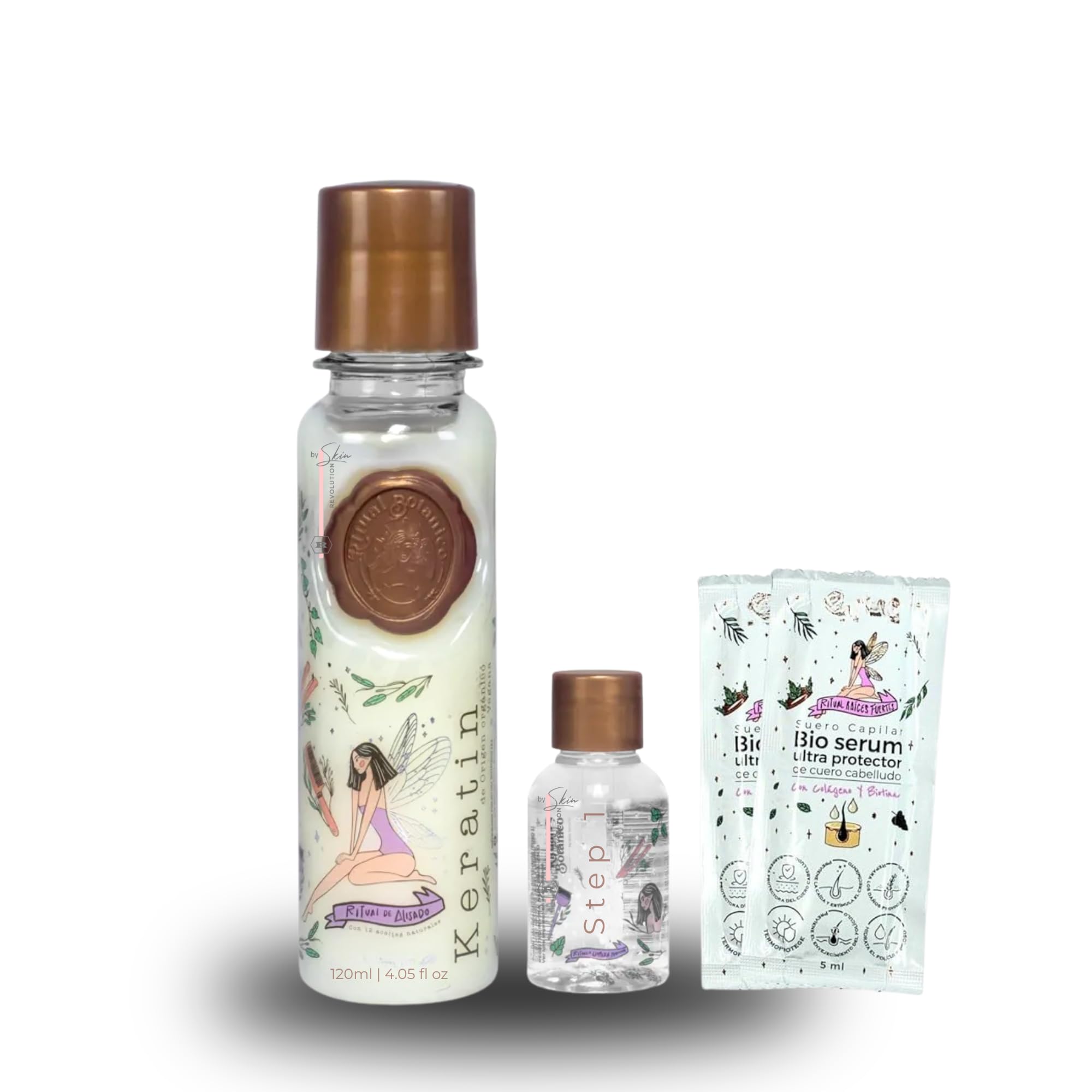 Skin Revolution Ritual Botanico Organic Keratin bottle showing premium natural formula for silky hair