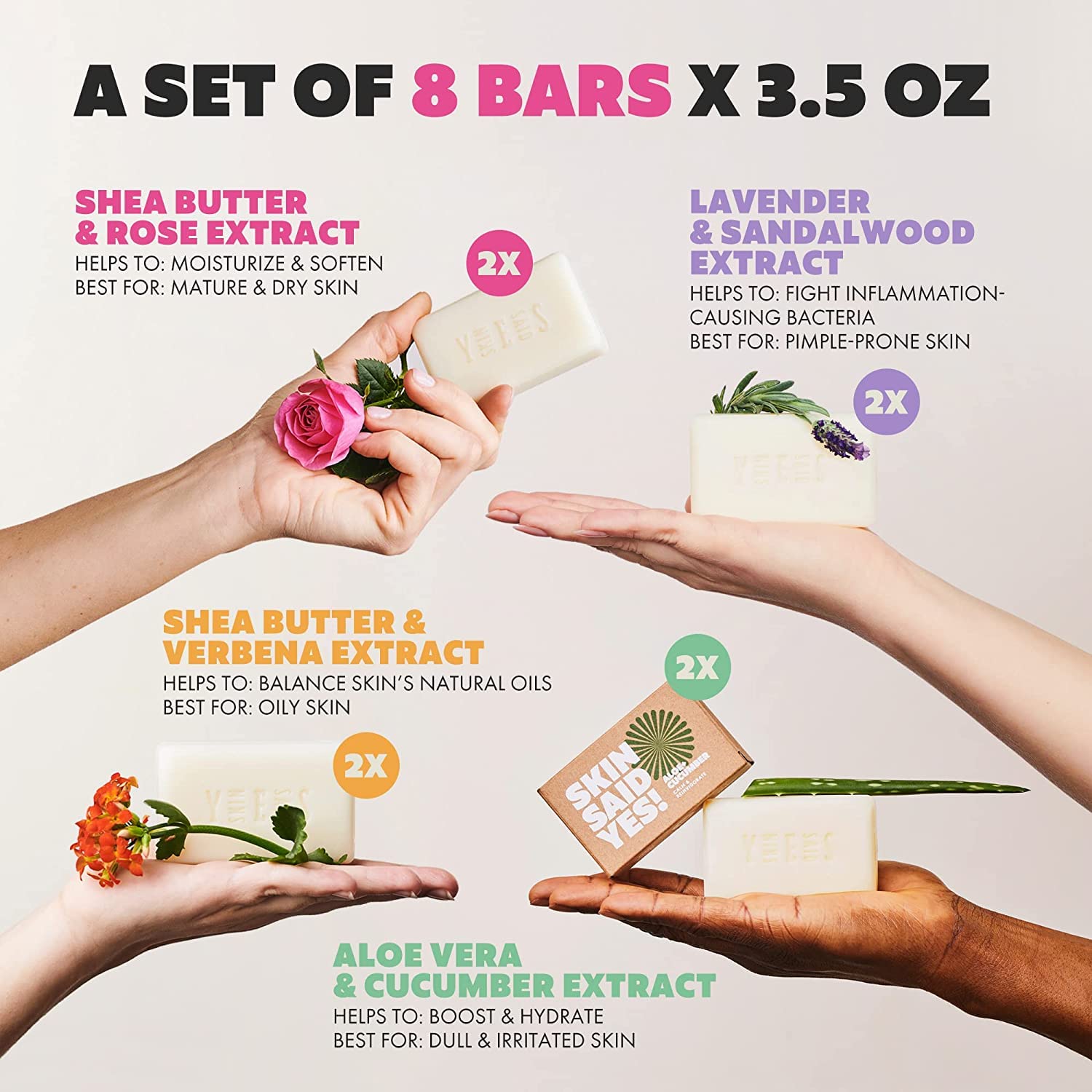 Skin Said Yes lavender-scented soap bar for a soothing shower.