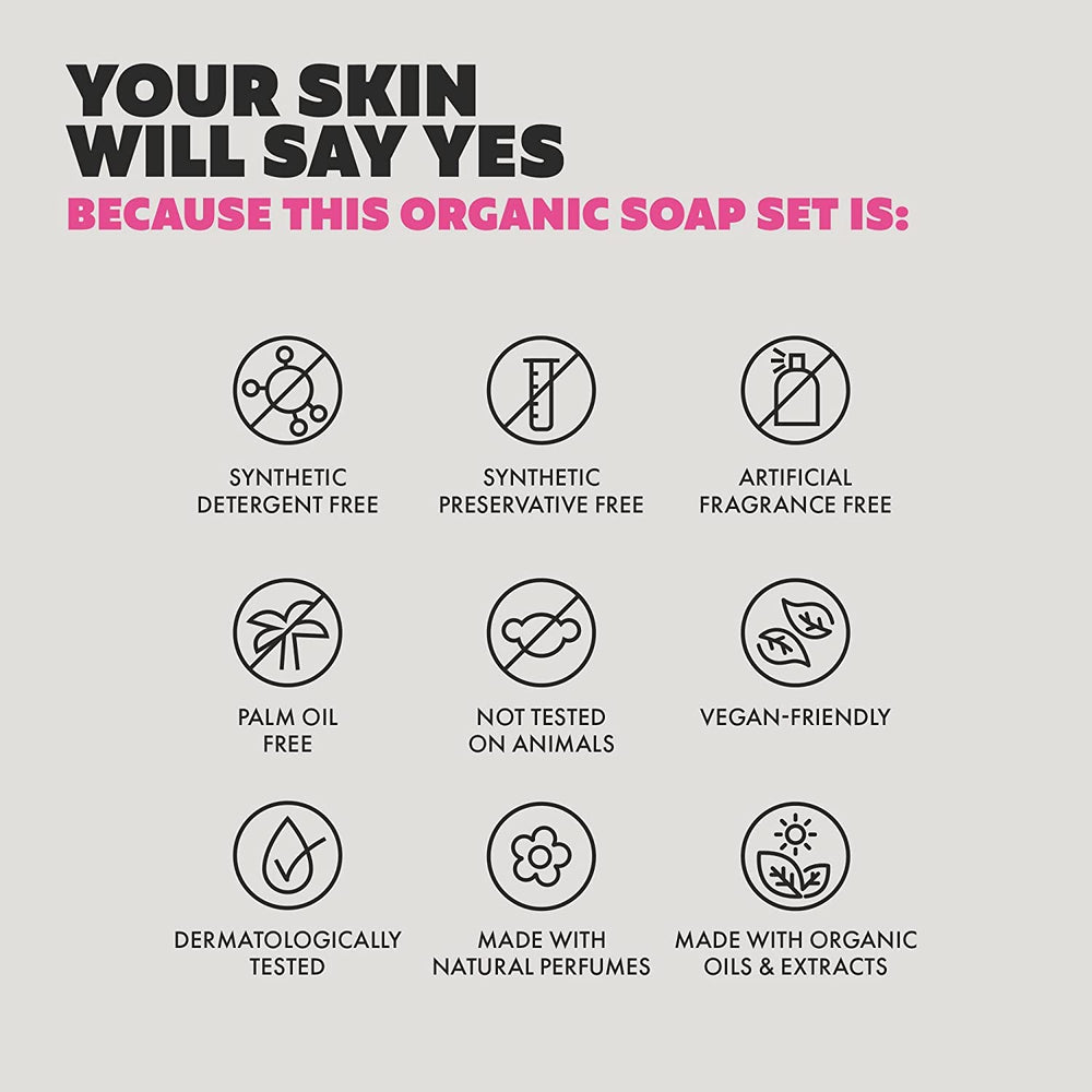 Skin Said Yes rose-scented soap bar for a delicate floral cleanse.