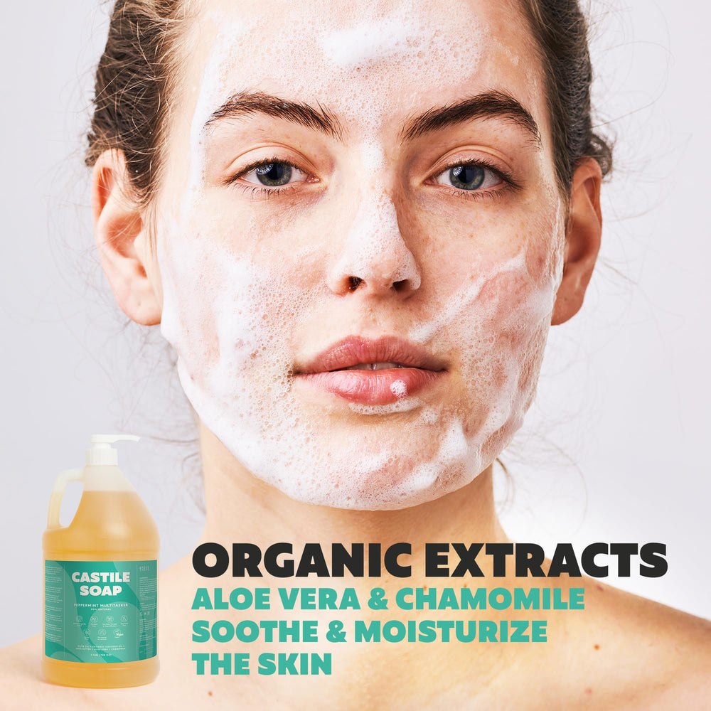 Lush lather from Skin Said Yes peppermint castile soap in use.