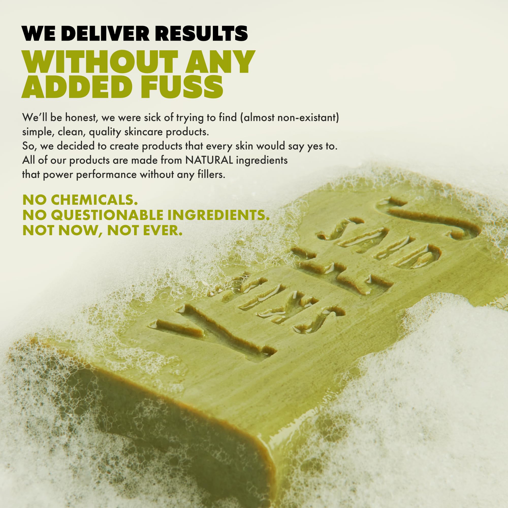 Greek-made Skin Said Yes olive oil soap bar highlighting authentic craftsmanship.