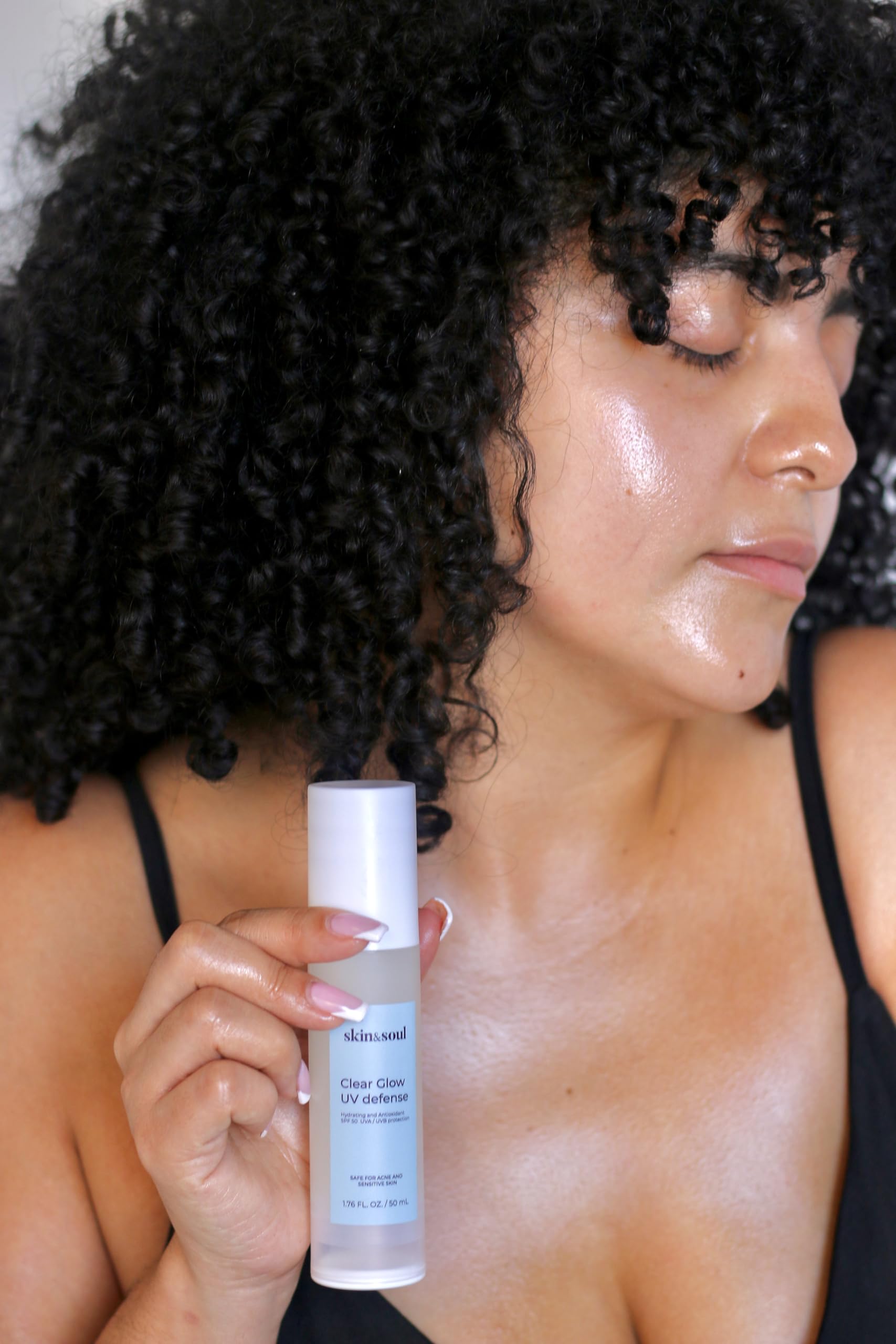 Skin & Soul Clear Glow SPF 50 hydration layer delivering soft moisture