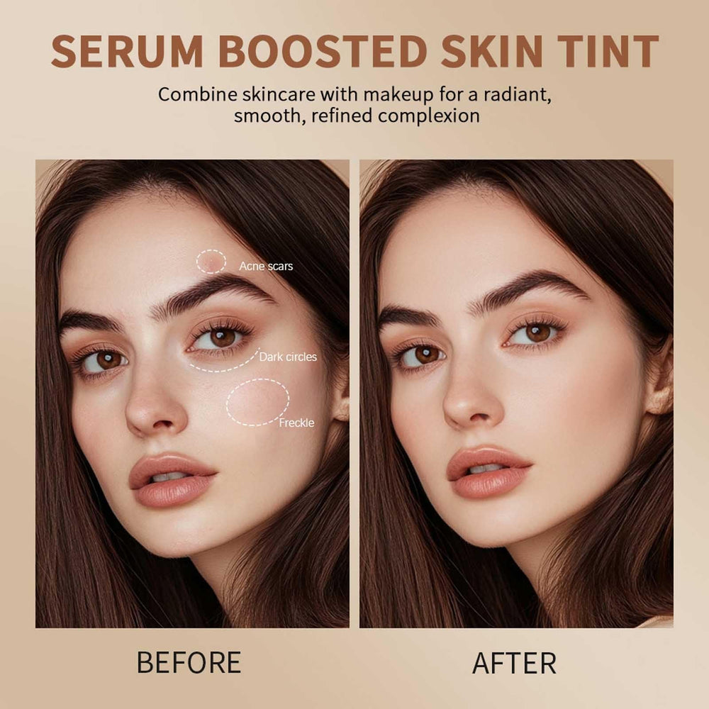 Travel-ready Skin Tint & Contour Stick tucked in a bag.