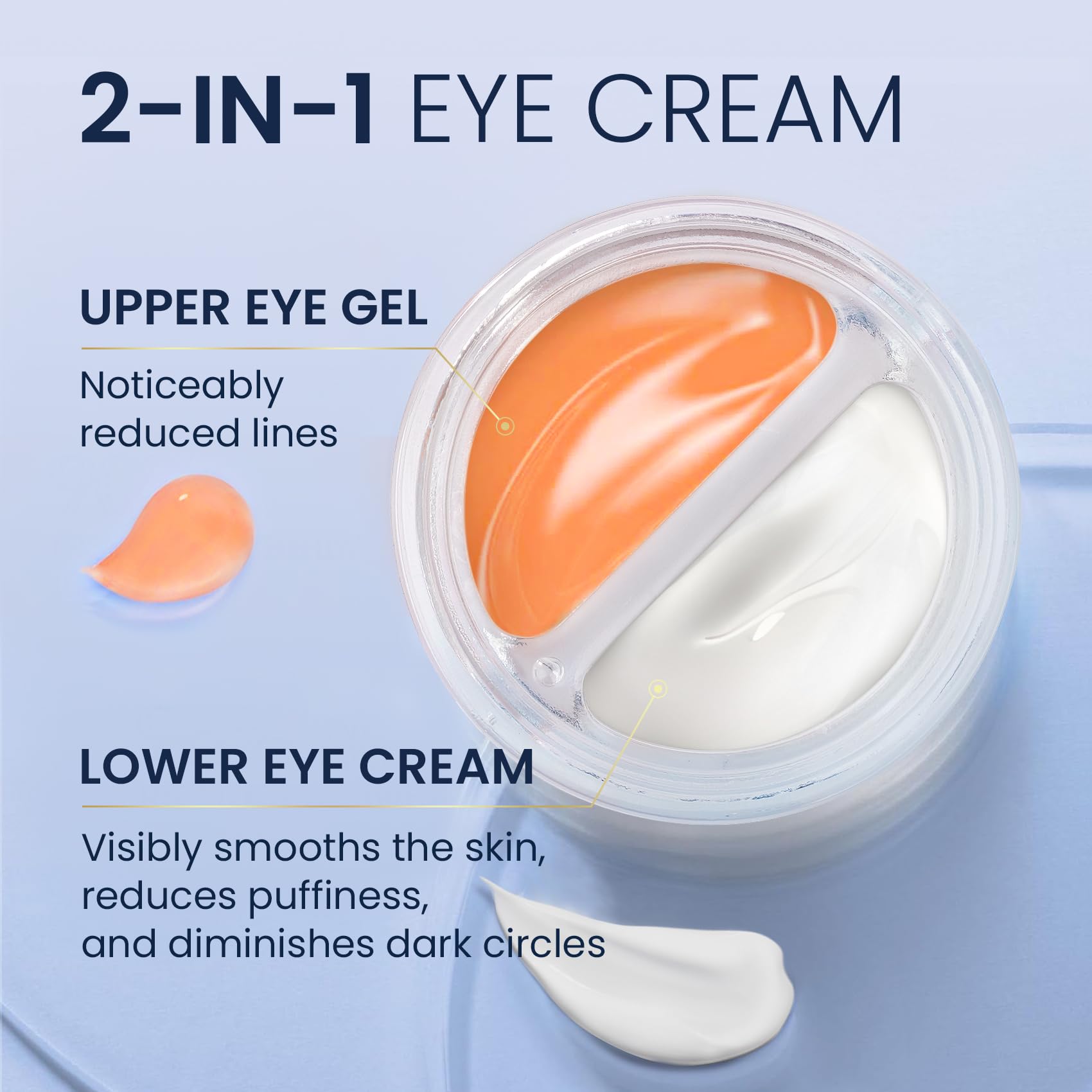SKIN ULTIMA Dual Eye Cream under-eye area reduces puffiness for a smoother look.