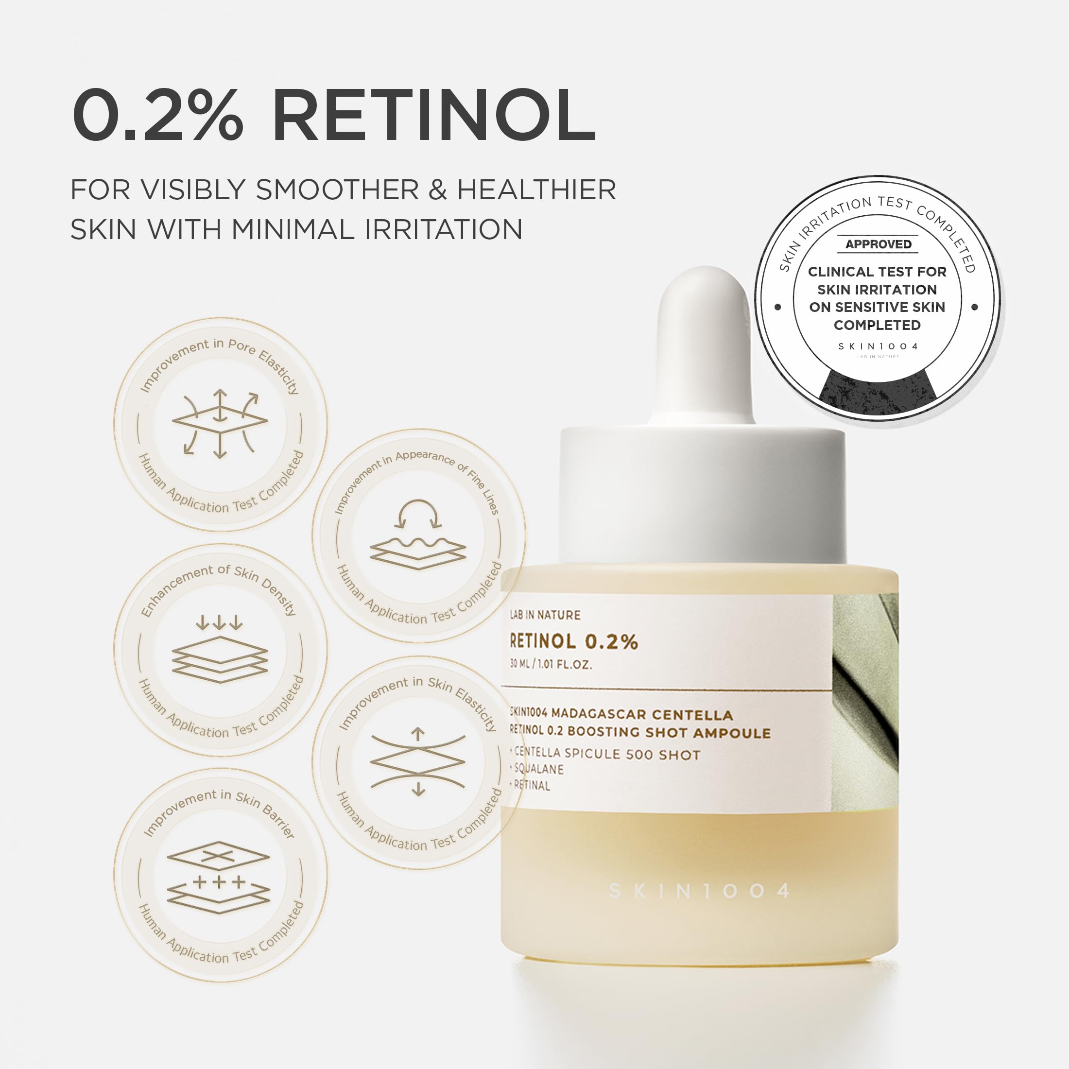 Skin1004 Ampoule absorption closeup shows quick settling into skin.