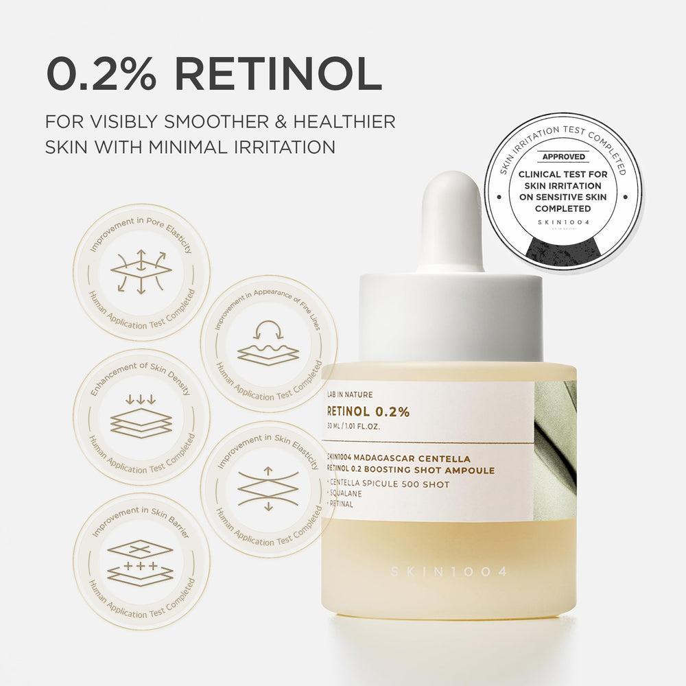 Skin1004 Ampoule absorption closeup shows quick settling into skin.