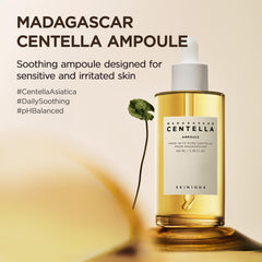 Skin1004 ampoule texture close-up showing watery formula for sensitive skin.