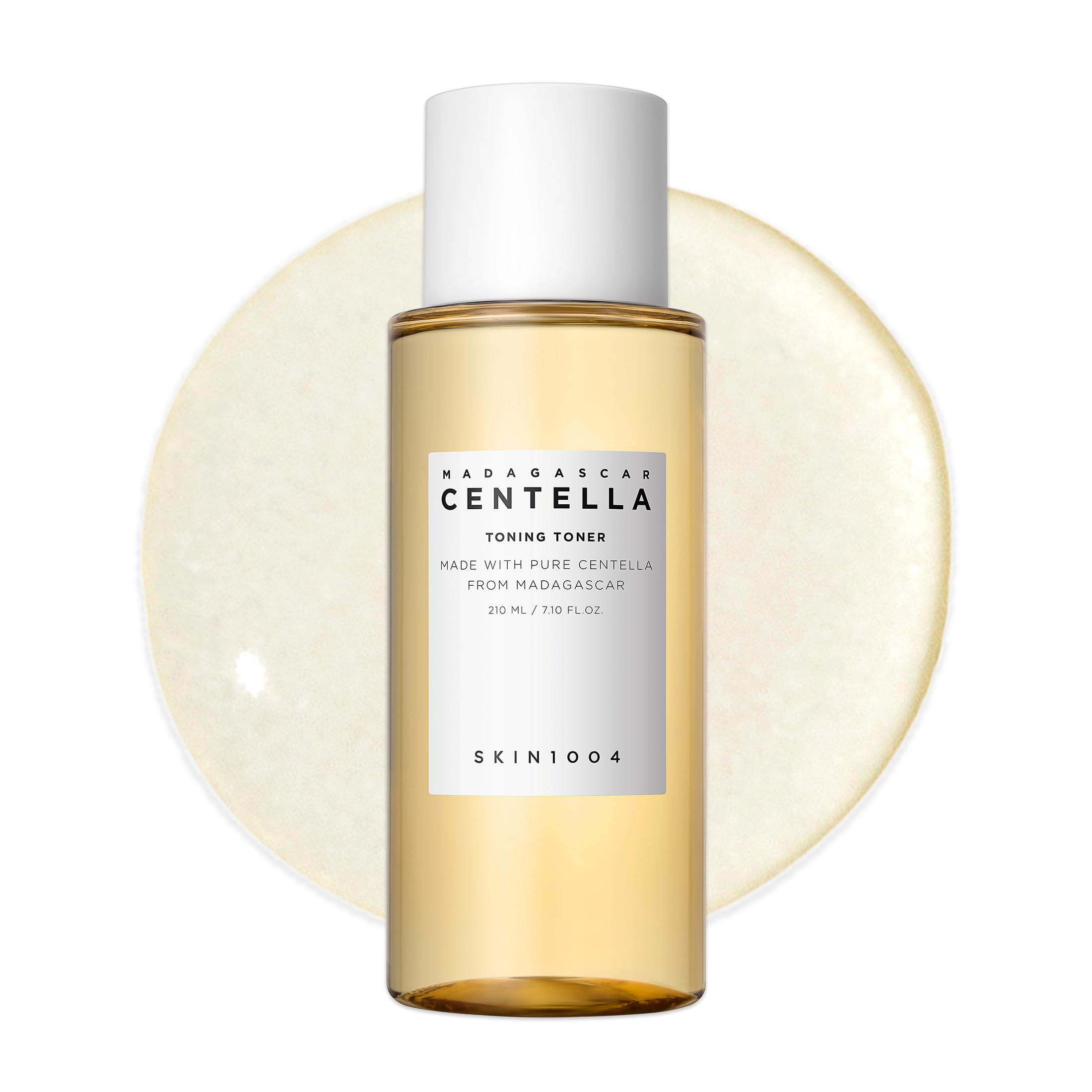 SKIN1004 Centella Toning Toner bottle shows hydrating, soothing skin care for daily use.