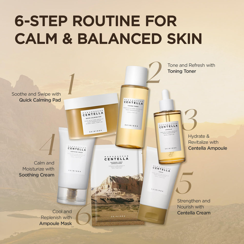 SKIN1004 Centella Toning Toner packaging display emphasizes value with 210 ml bottle.