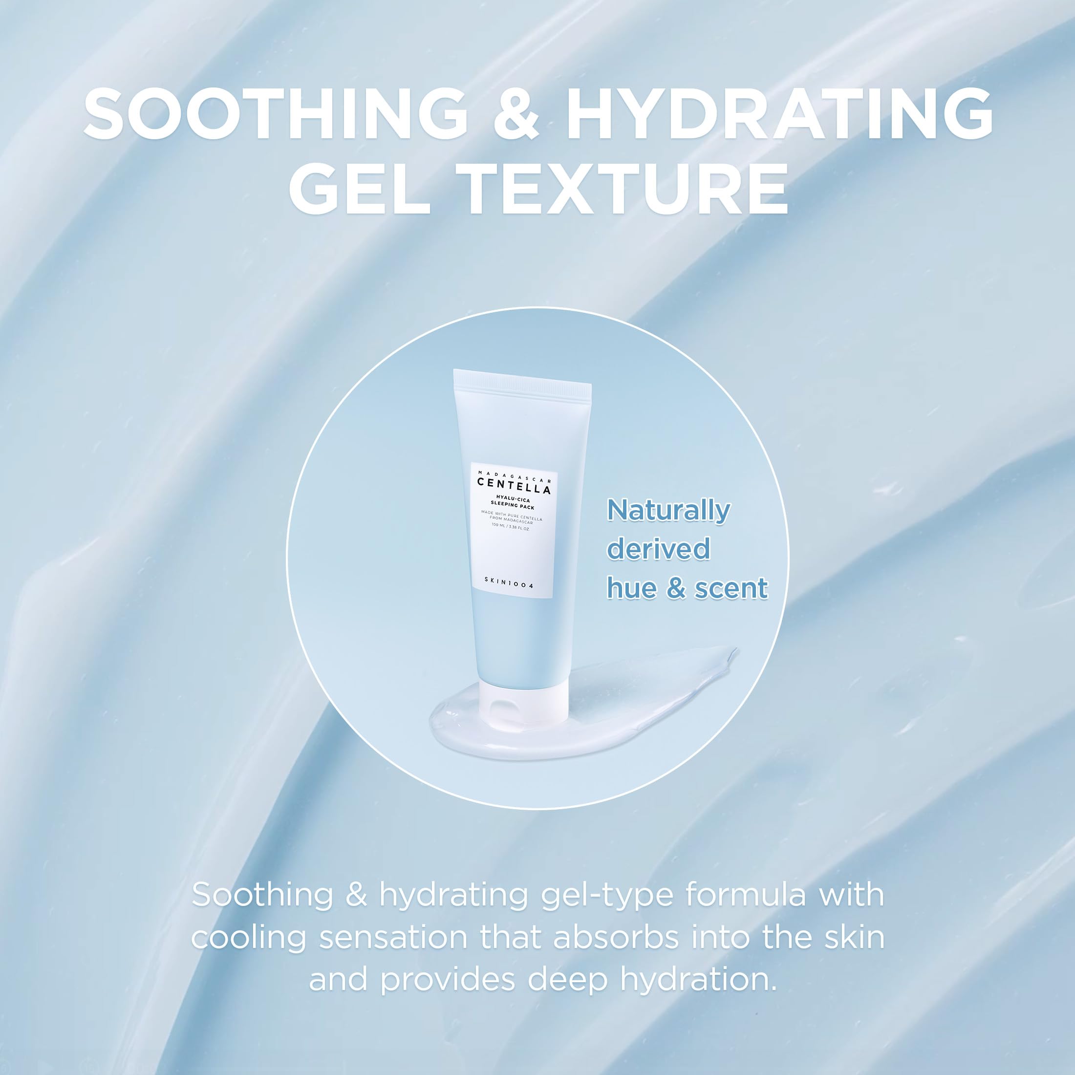 SKIN1004 Hyalu-CICA Sleeping Pack ingredient focus on Centella and Melatonin
