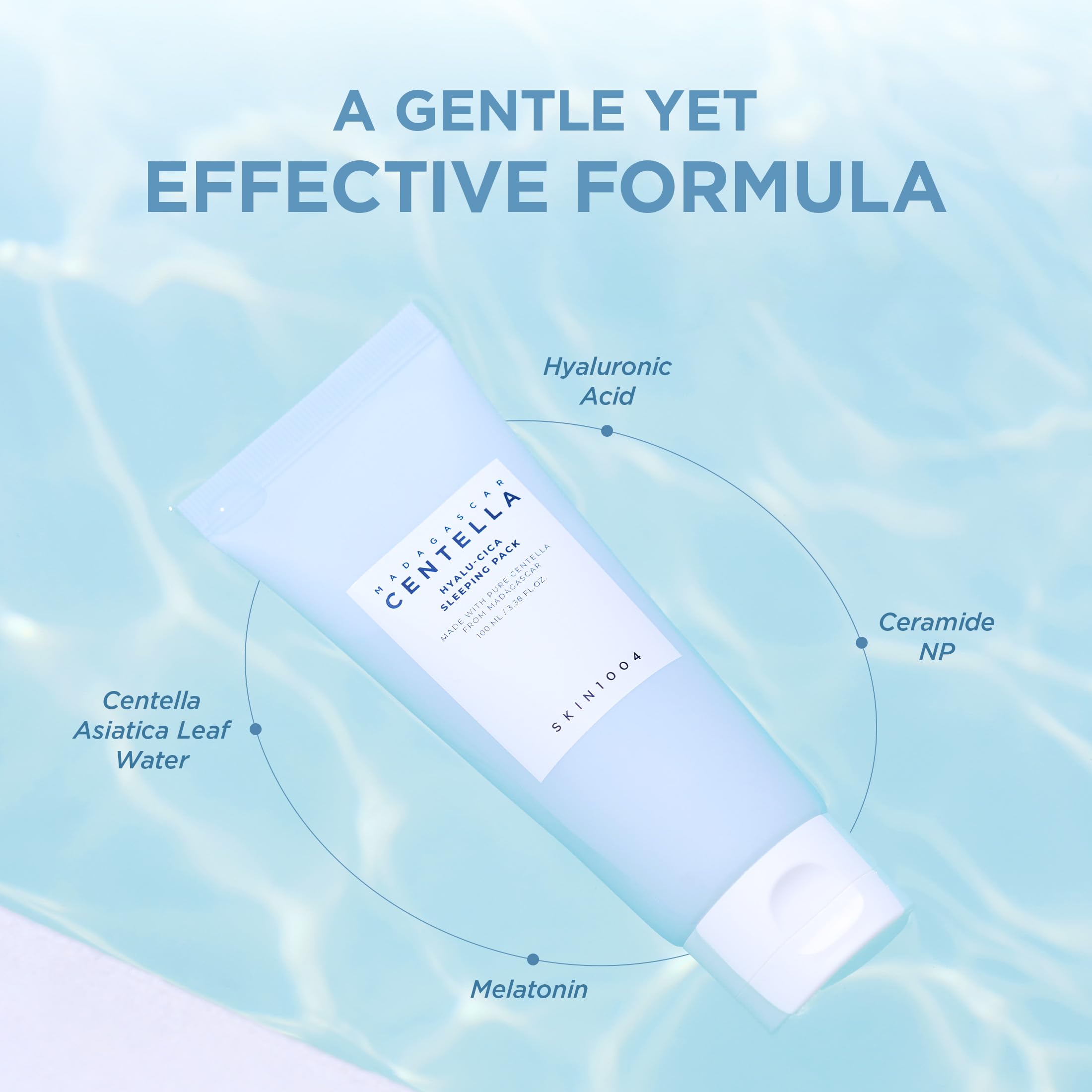 SWATCH: SKIN1004 Hyalu-CICA Sleeping Pack gel texture ready for quick absorption