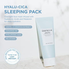 SKIN1004 Hyalu-CICA Sleeping Pack jar closeup highlighting moisture retention