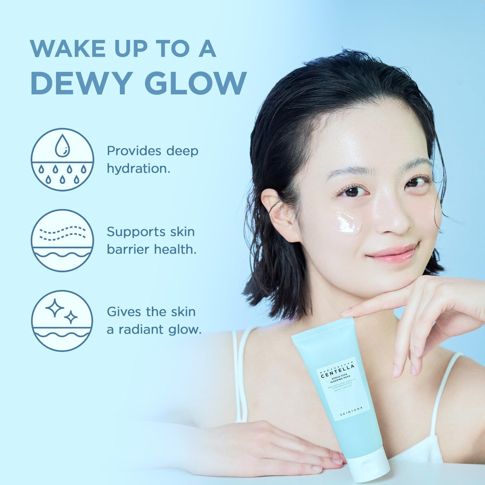 SKIN1004 Hyalu-CICA Sleeping Pack night routine setup for calm skin