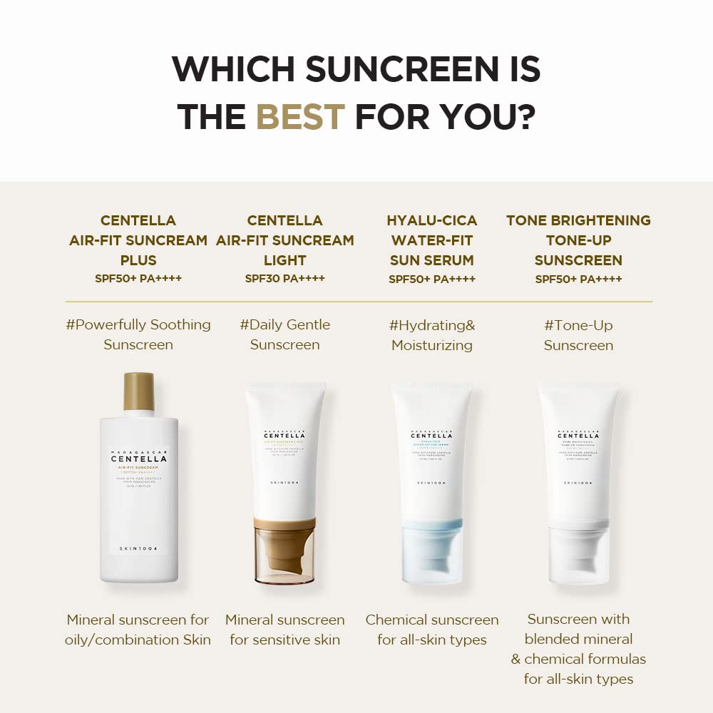 SKIN1004 Suncream Light tube shown for travel-friendly sun care