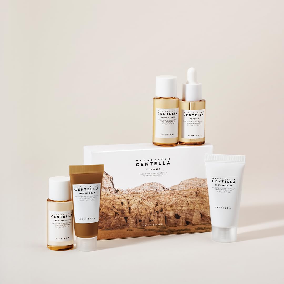On-the-go SKIN1004 kit showcasing five Centella products