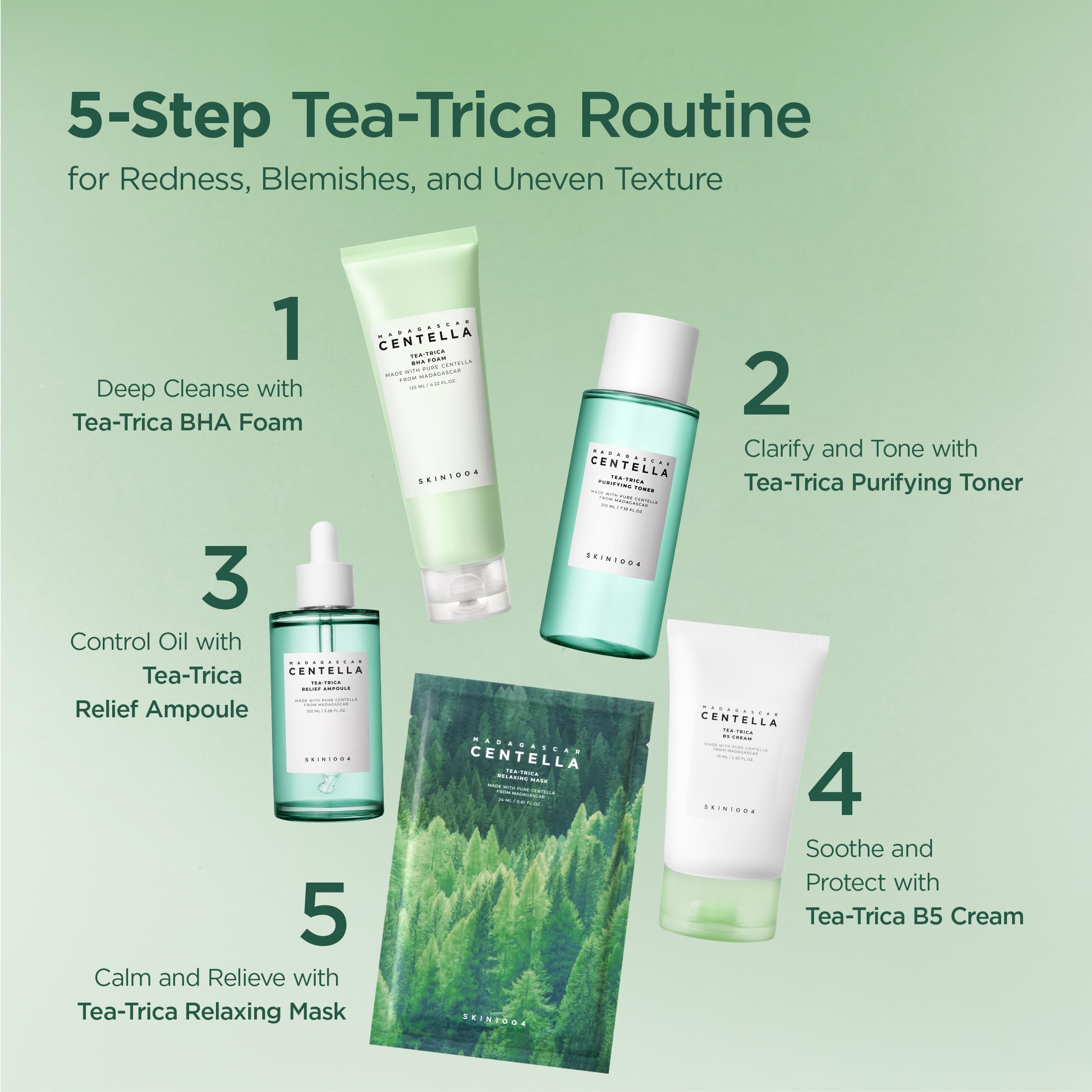 Madagascar-inspired SKIN1004 formula promotes calm, balanced skin.