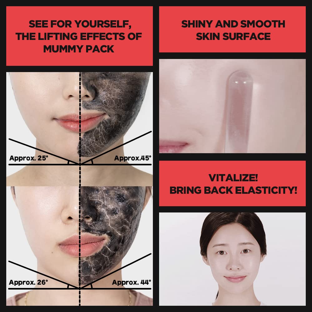 SKIN1004 Mummy Pack mask sheet demonstrates instant lift feel during wear.