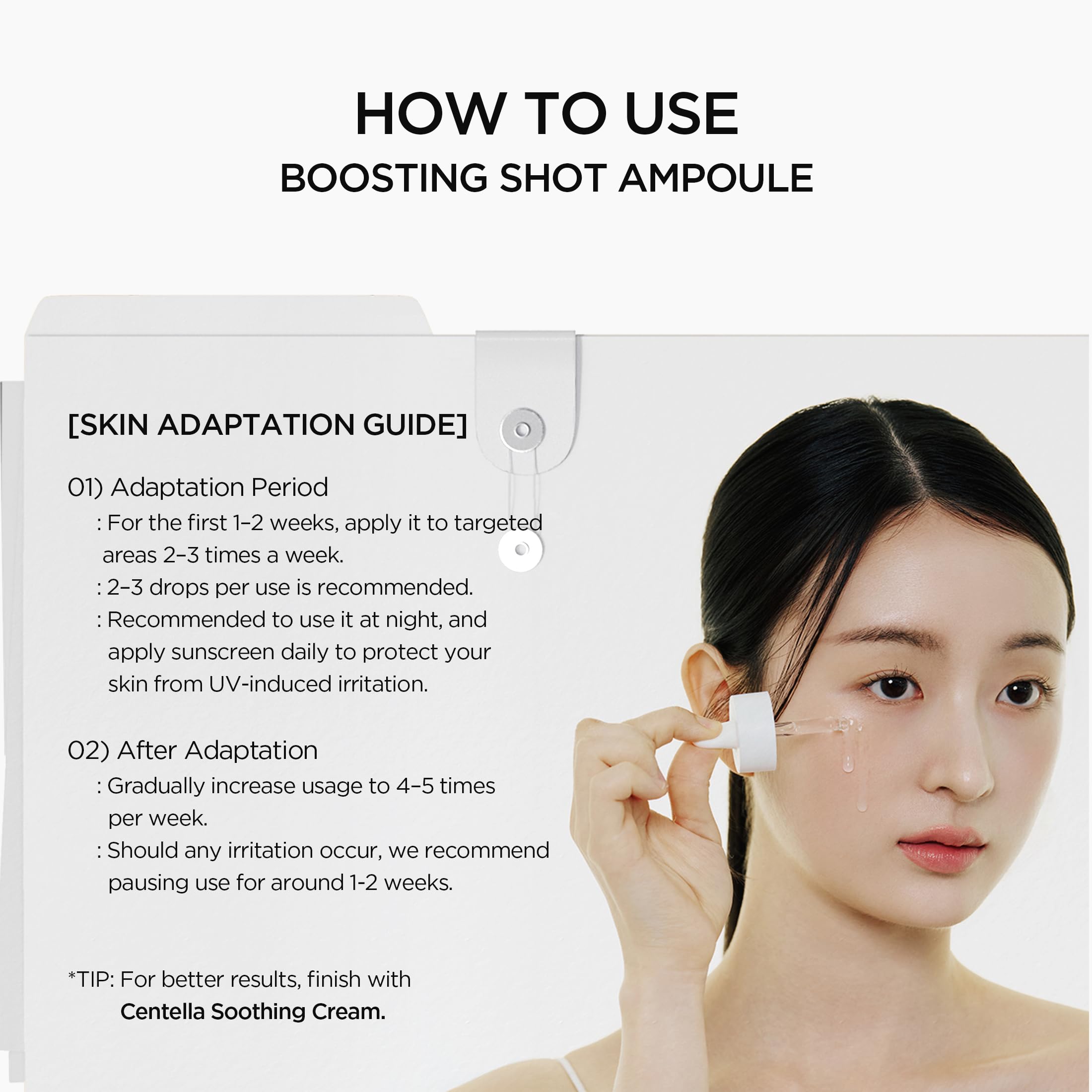 SKIN1004 Niacinamide 10% Boosting Shot morning-routine scene for glow.
