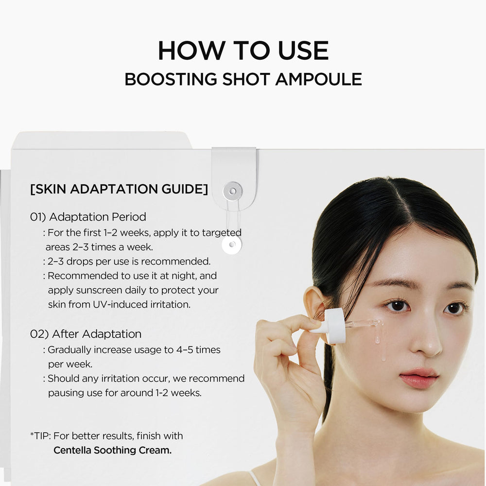 SKIN1004 Niacinamide 10% Boosting Shot morning-routine scene for glow.