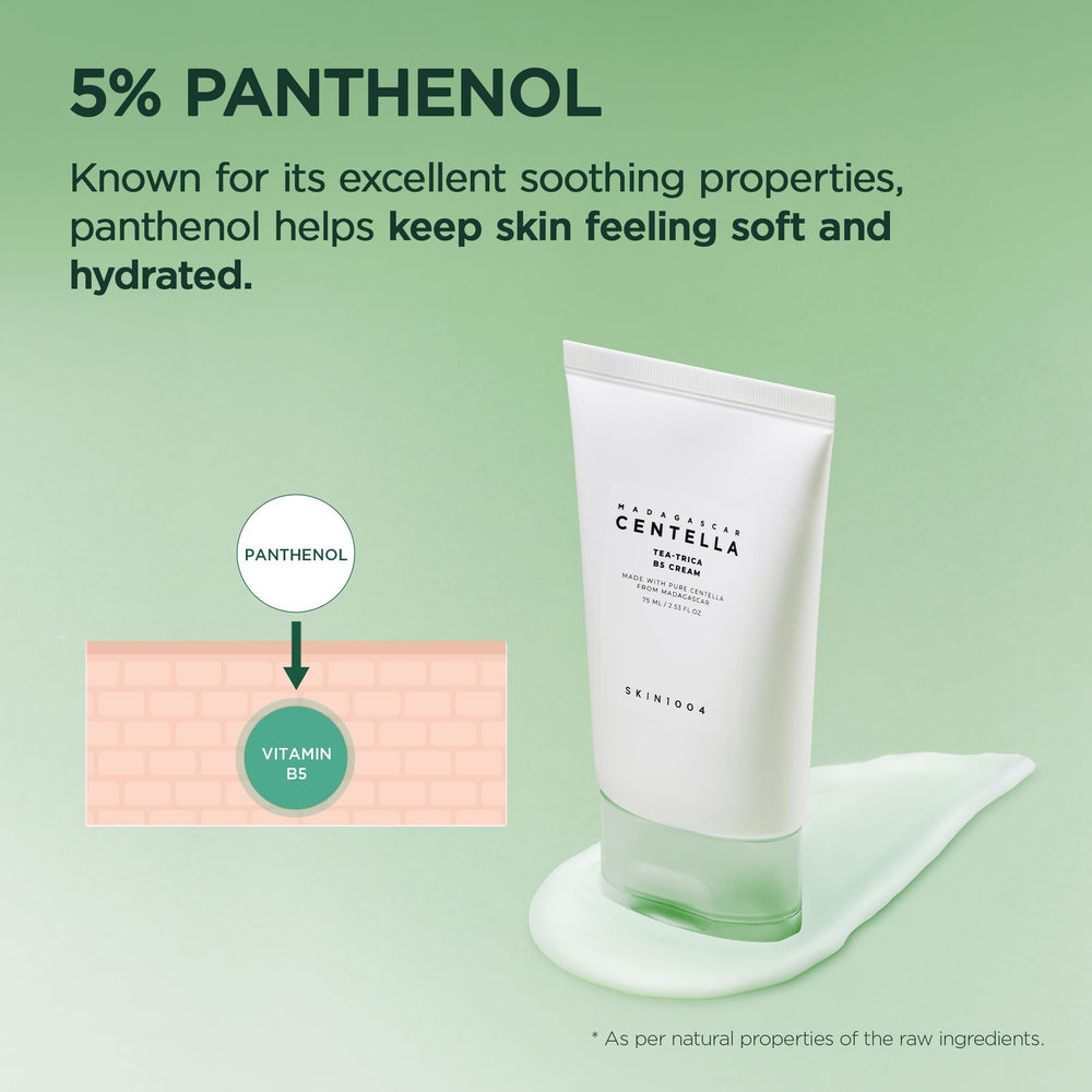 SKIN1004 Tea-Trica B5 Cream applying evenly delivers gentle hydration