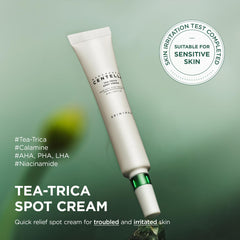 Closeup of SKIN1004 Tea-Trica Spot Cream texture.
