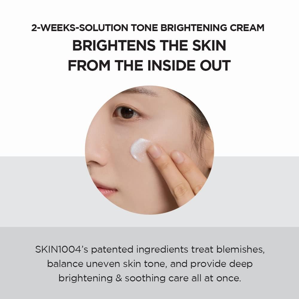 SKIN1004 Tone Glowing Capsule Cream application scene shows gel to cream absorption