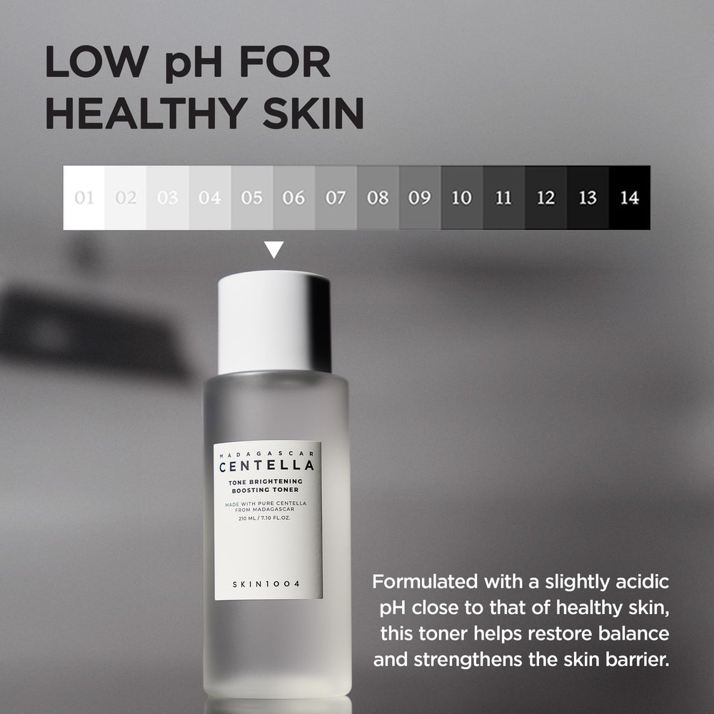 SKIN1004 Tone Glowing Boosting Toner bottle closeup on-dispense evokes ease of use