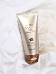 Close-up of fluffy foam lather from SKIN79 cleanser, showing gentle cleansing action.