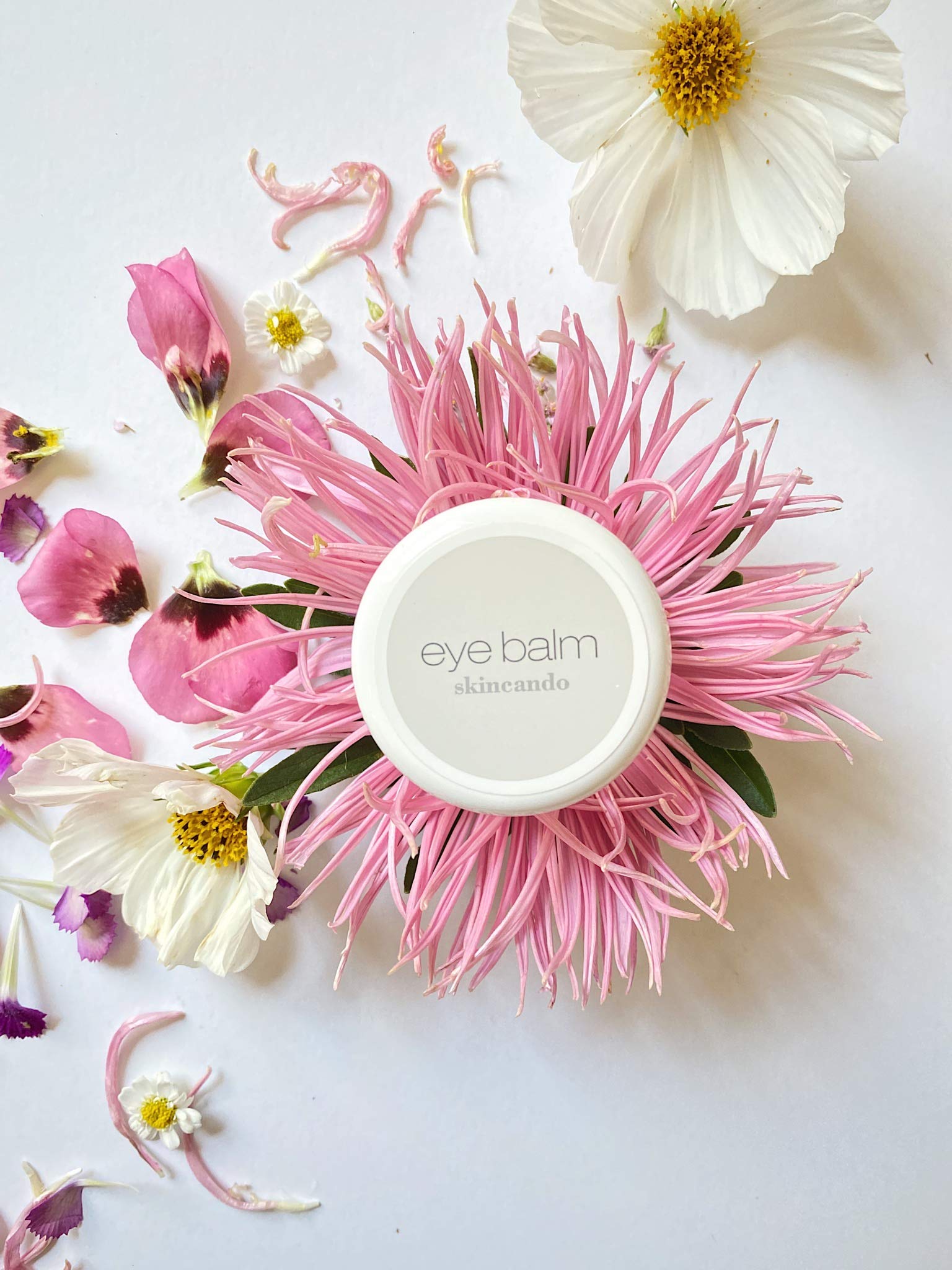 Skincando Eye Balm small batches emphasizes fresh, handcrafted formulation.
