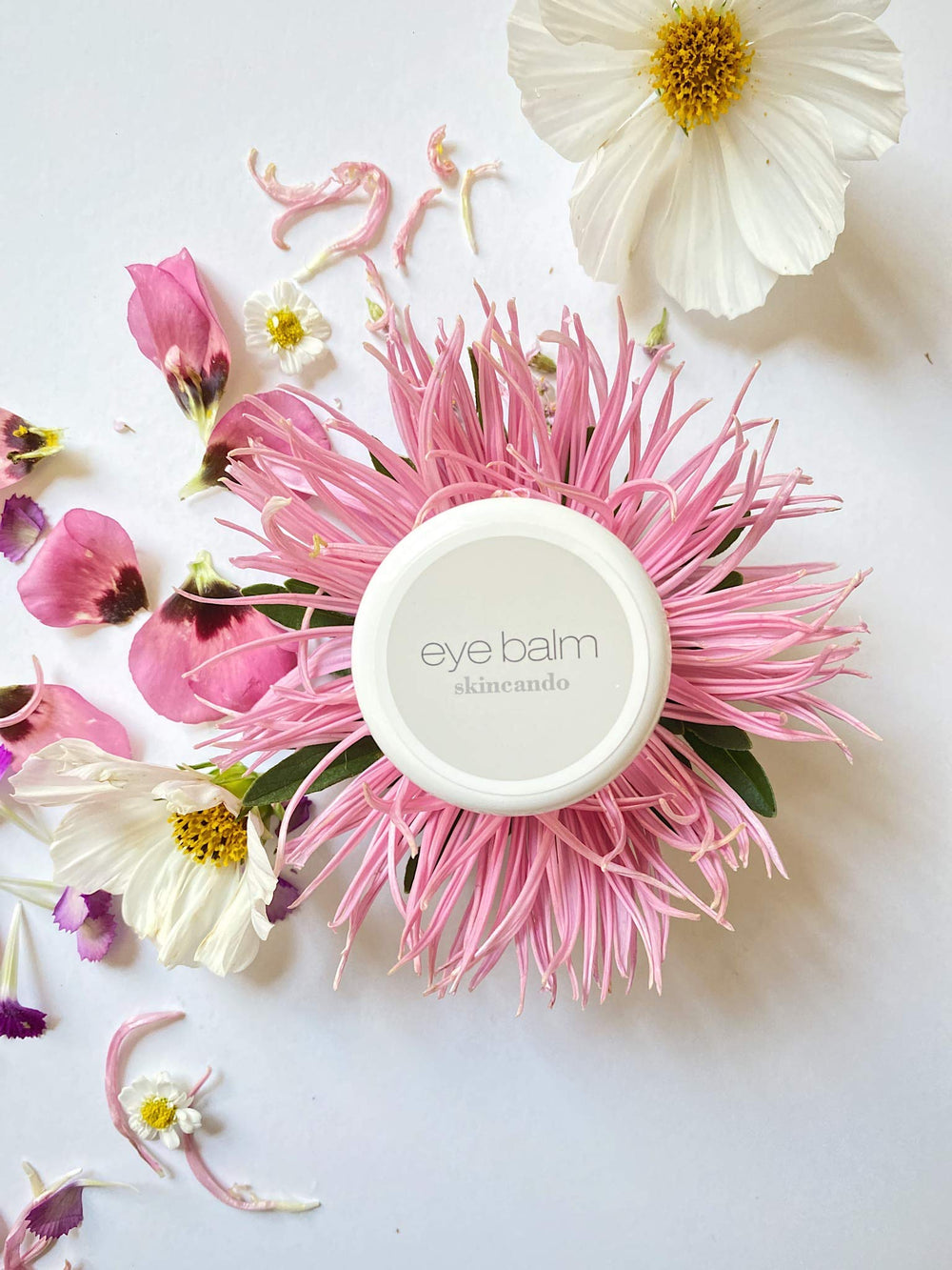 Skincando Eye Balm small batches emphasizes fresh, handcrafted formulation.
