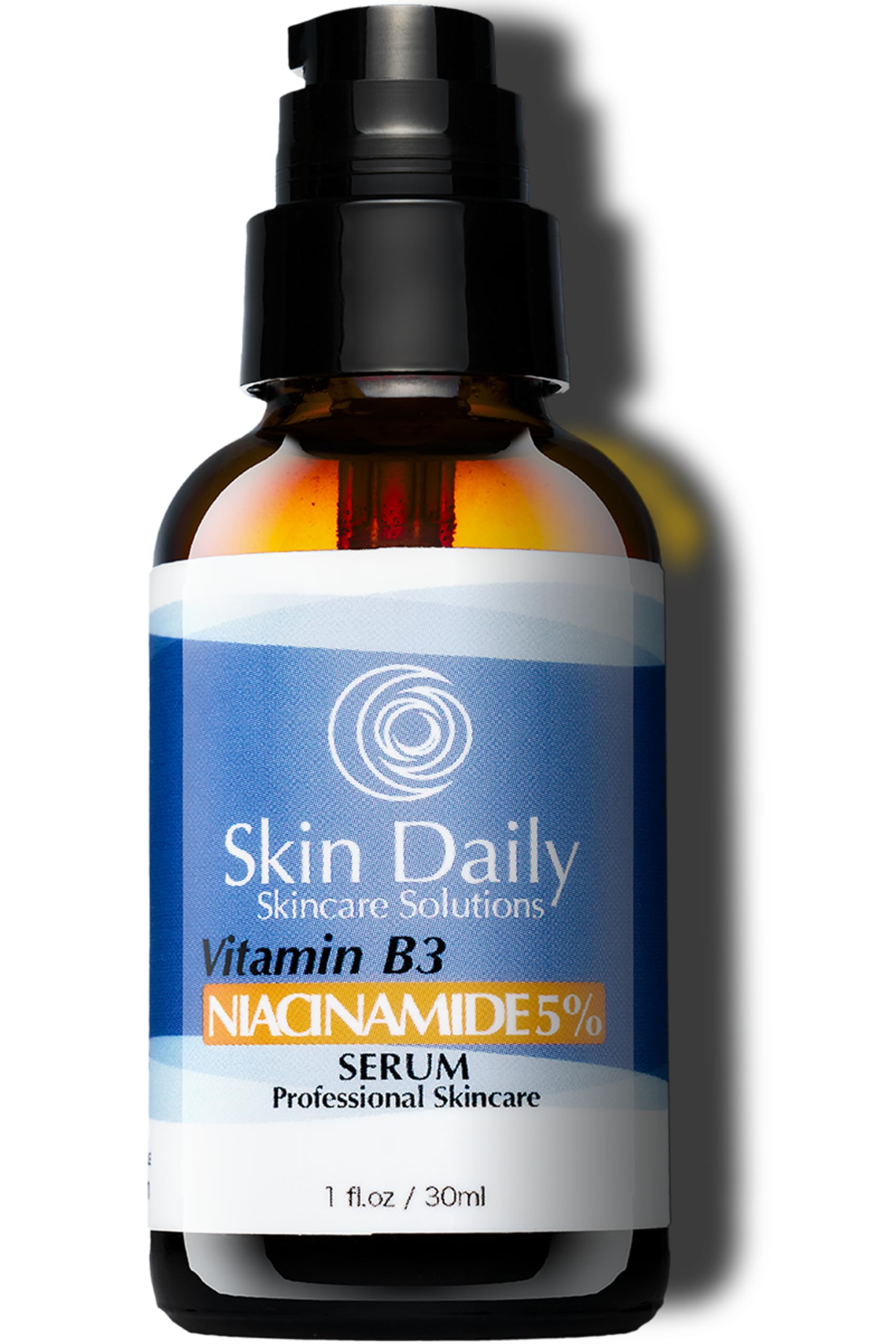 SkinDaily Niacinamide Serum face bottle for brightening and smoothing skin.