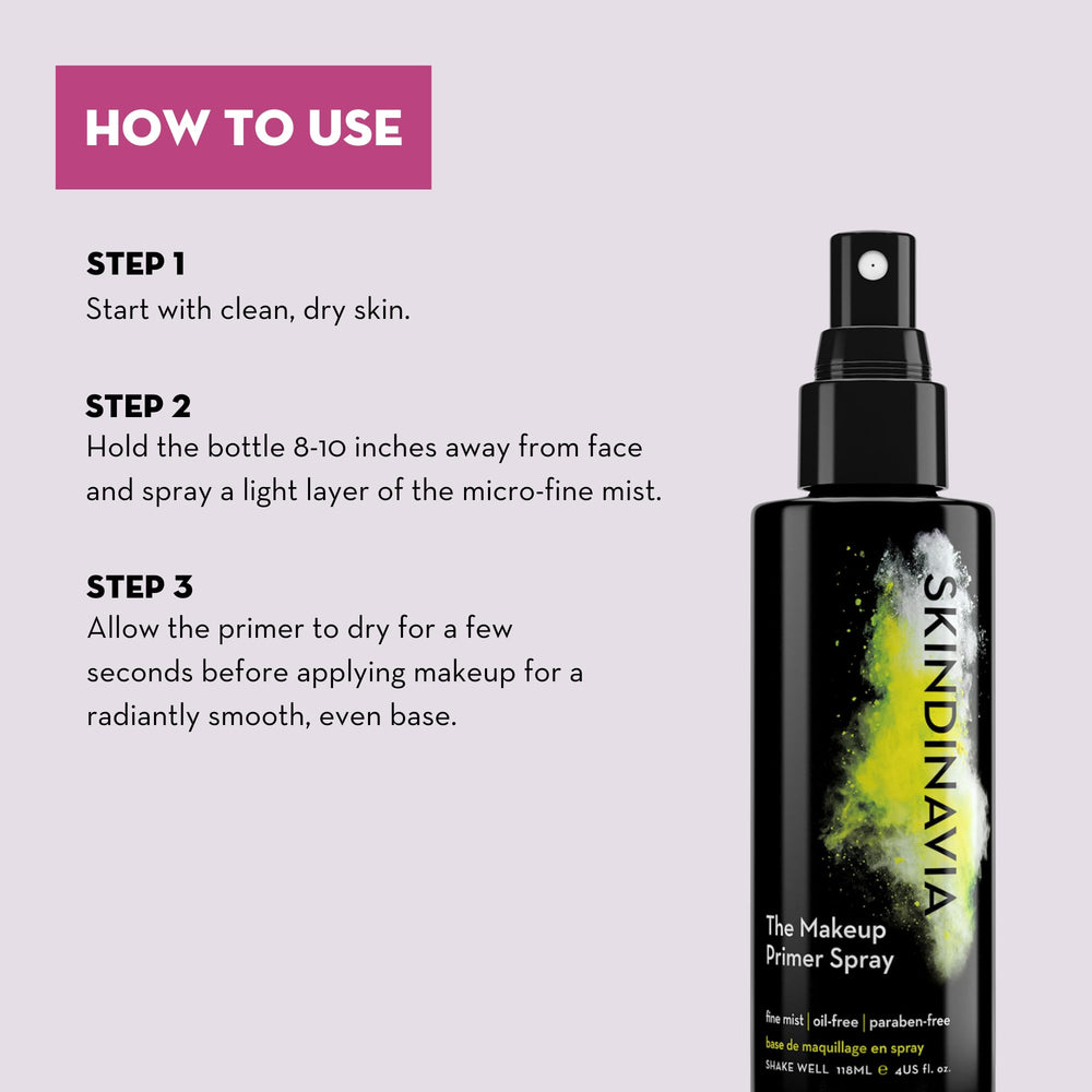 Skindinavia hydrating spray bottle adds lightweight moisture without heaviness.