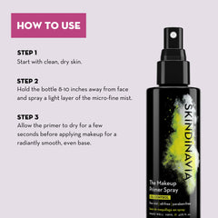 Close view of Skindinavia Oil Control Primer texture showing silicone-free benefits.