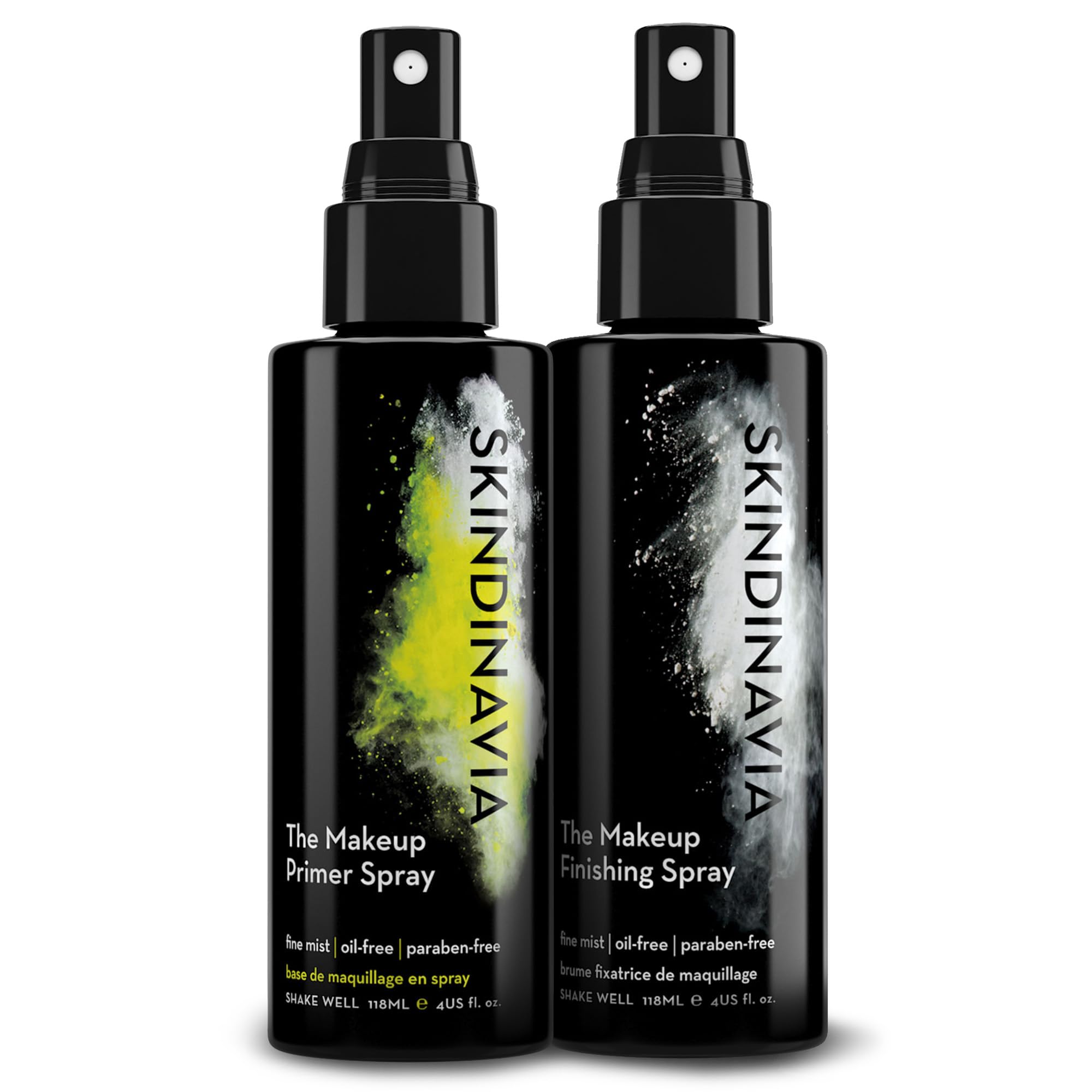 Skindinavia primer spray bottle provides a smooth base for long-lasting makeup.