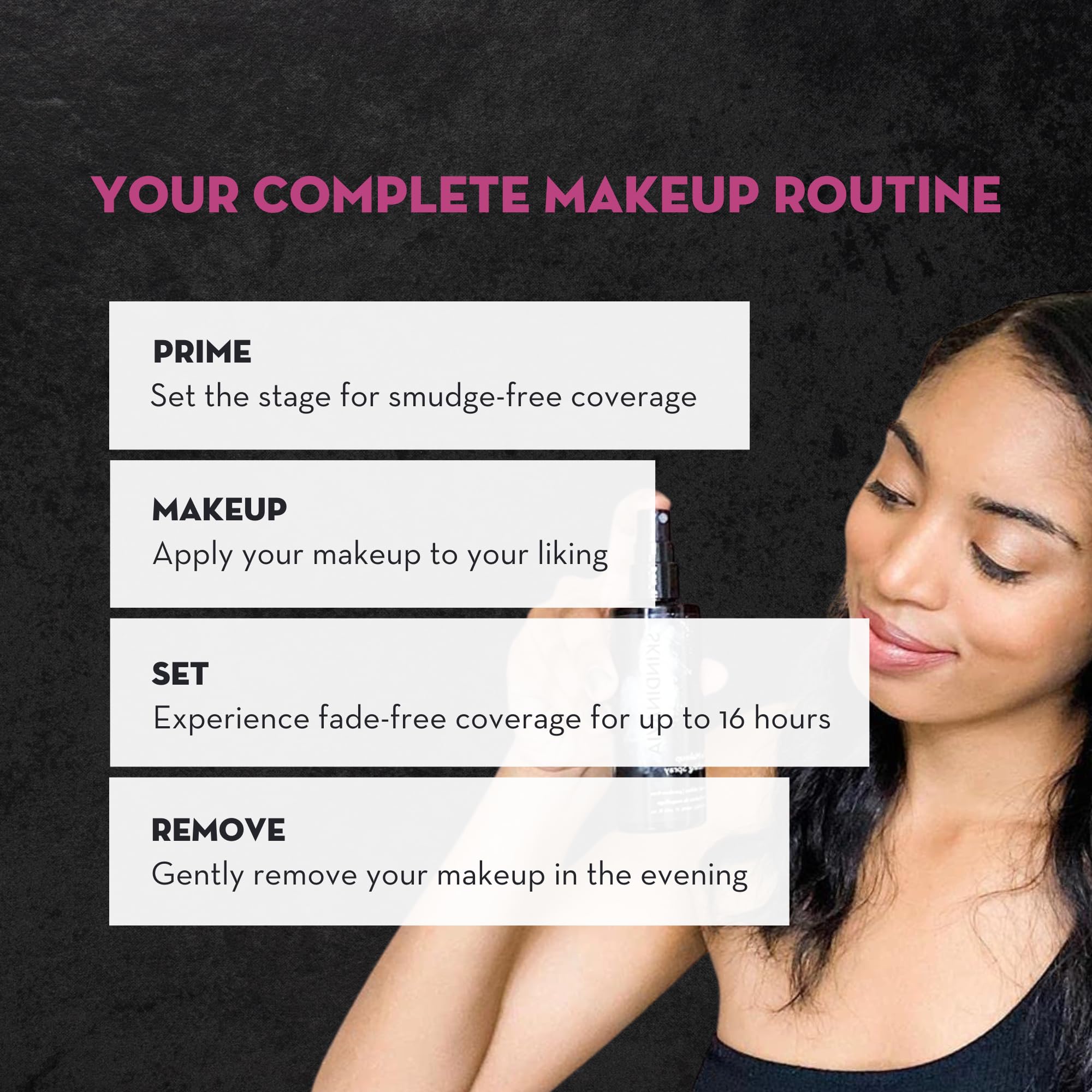 SKINDINAVIA waterproof mist bottle protects makeup in heat and humidity