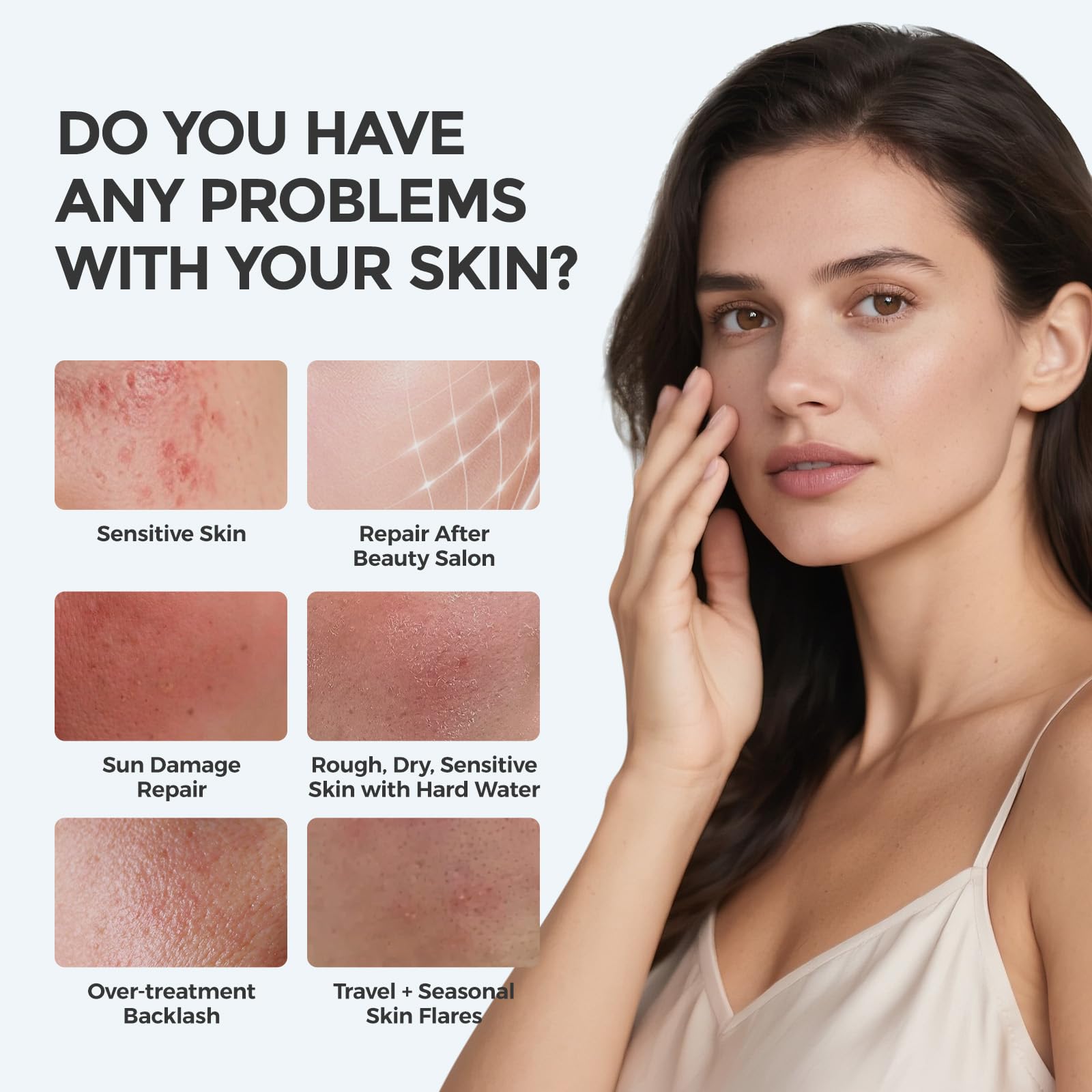 Application moment on sensitive skin with Skinerse serum