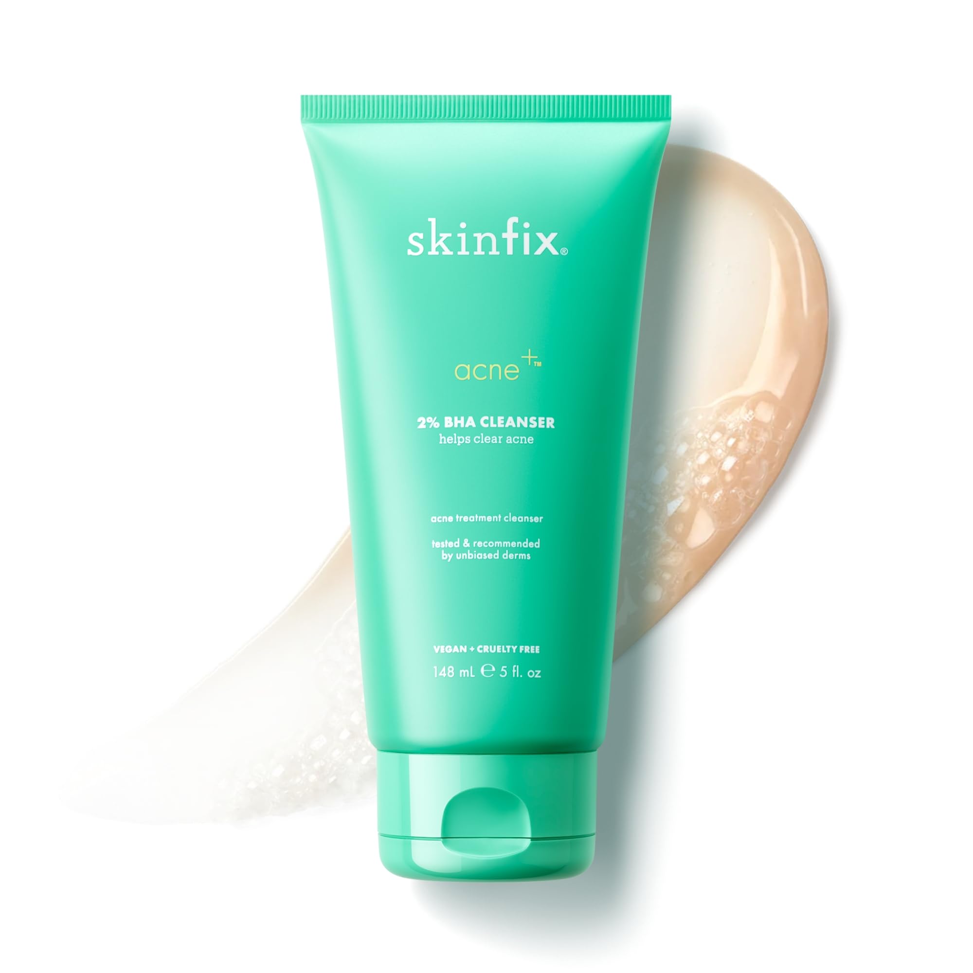 Skinfix 2% BHA Cleanser bottle with fragrance-free formula for sensitive skin