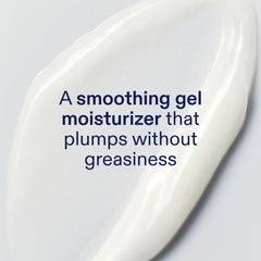 Skinfix gel cream texture close-up highlights silky absorption and plump skin.