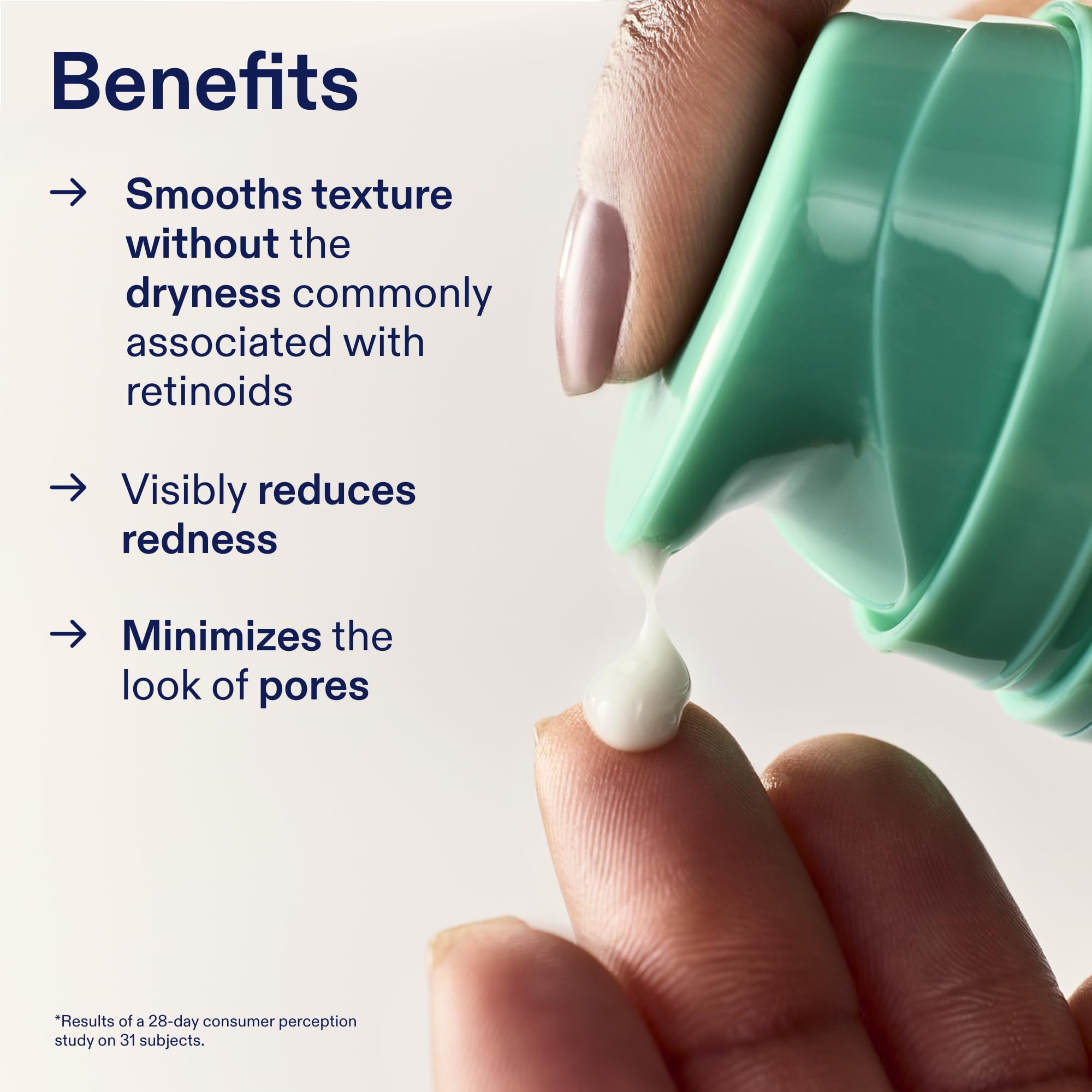 Skinfix Barrier Cream mini dispense shot illustrates instant hydration lock