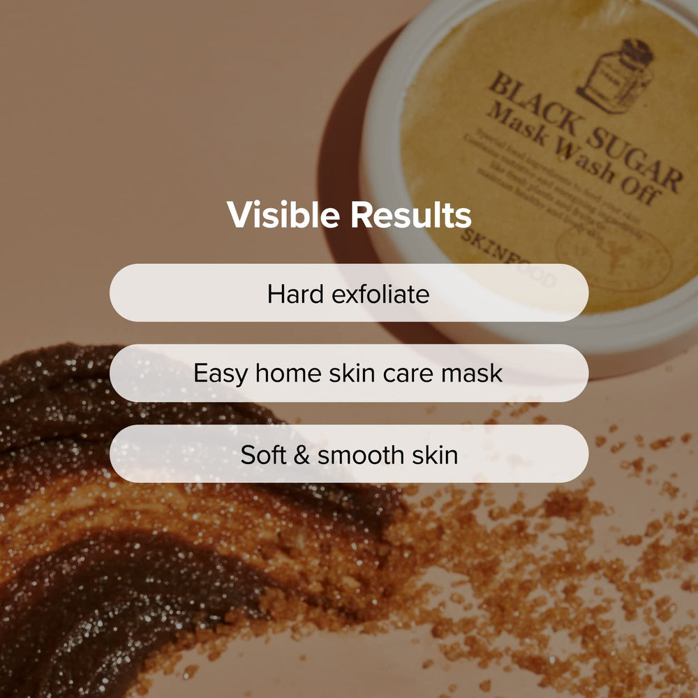 Rinsing Skinfood 1957 Black Sugar Mask with warm water for refreshed skin