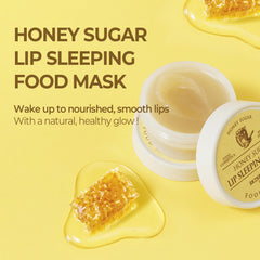 Close-up texture of Honey Sugar Lip Sleeping Mask showing thick balm.