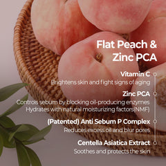 SKINFOOD Peach Cotton Tone Up Cream dispenses smoothly with airy texture
