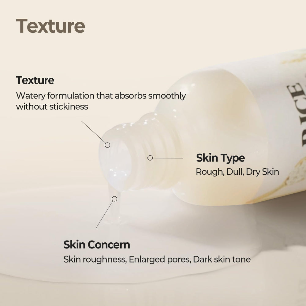 SKINFOOD 1957 Rice Brightening Toner glow finish on cheek.