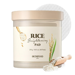 SKINFOOD 1957 Rice Brightening Toner Pad packaging shown for easy daily use with vegan glow