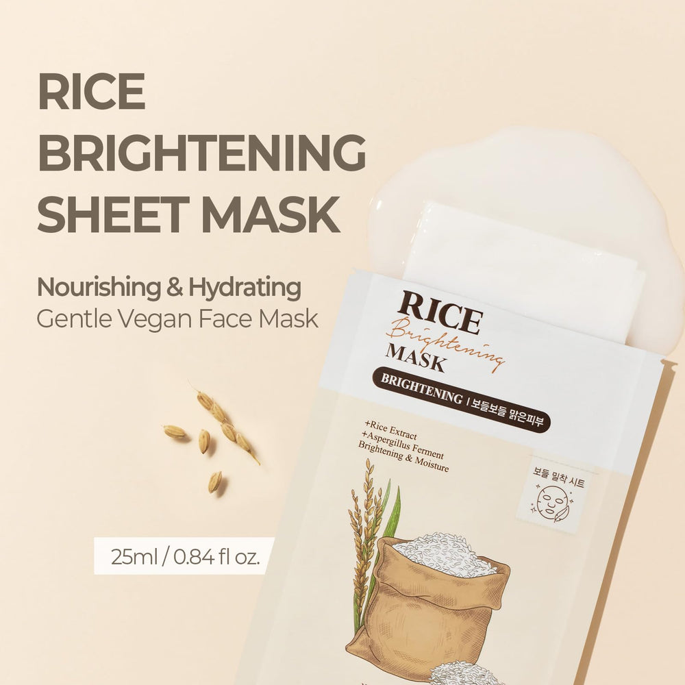 SKINFOOD 1957 Rice Daily Sheet Mask cream-essence close-up delivers hydration