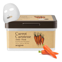 SKINFOOD Carrot Carotene Daily Mask bulk pack front view highlighting quick hydration